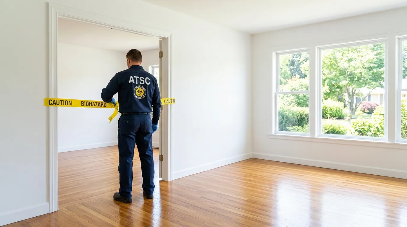 Certified biohazard cleanup crew performing Crime Scene Cleanup in Carney